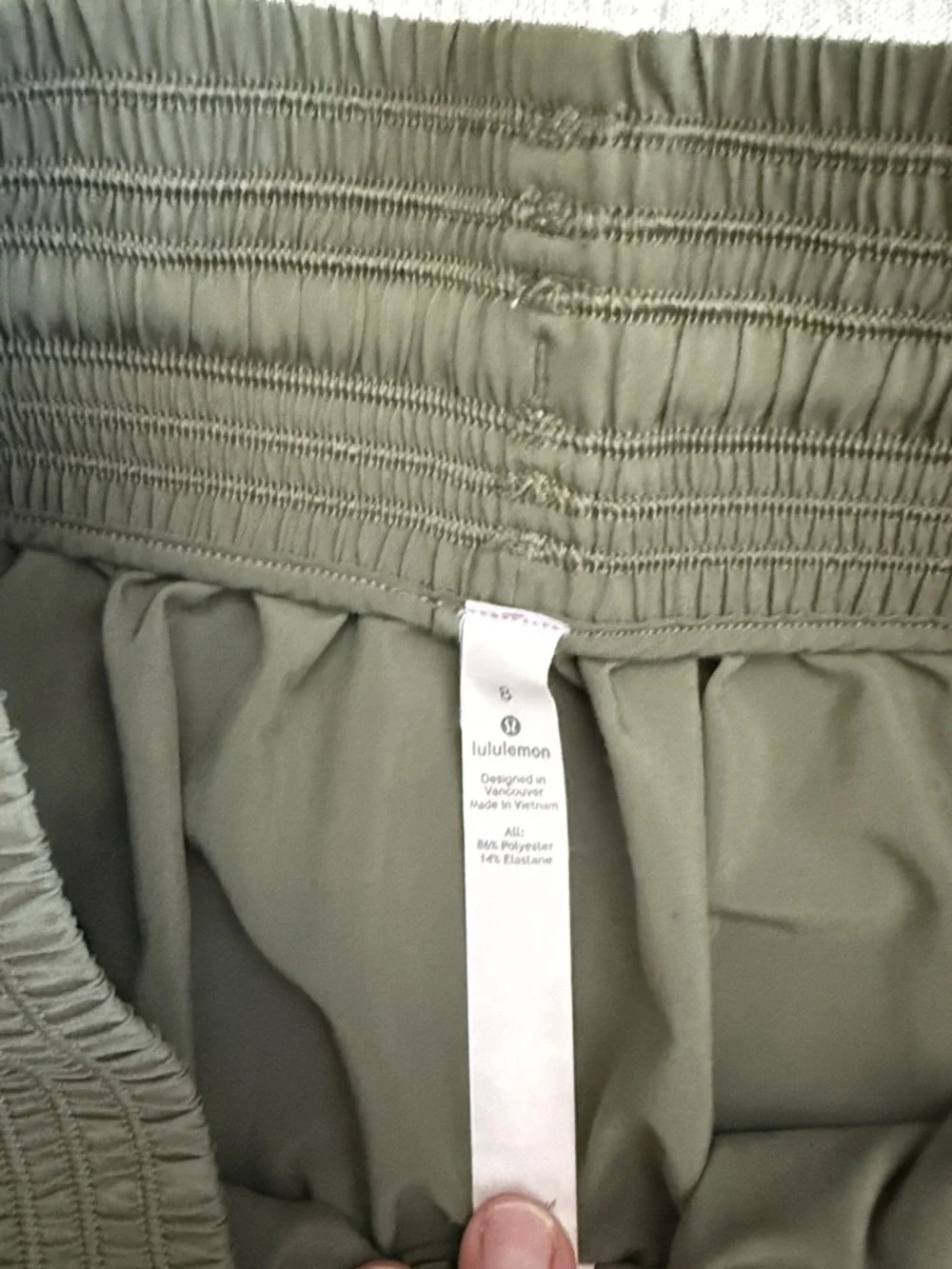 lululemon athletica Olive Green Pleated High-Low Skirt - Picture 3 of 4